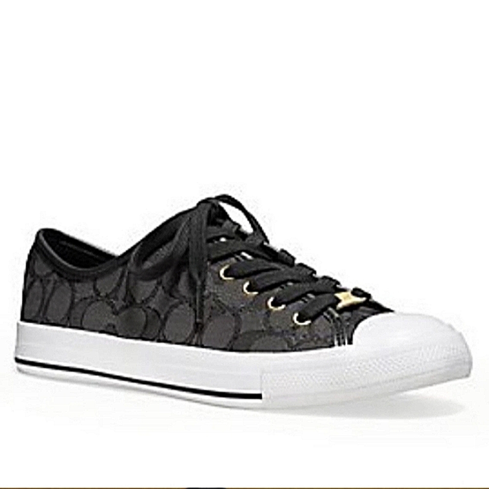 COACH Empire Outline C/Nap Signature Logo Lace Up CC Sneakers EUC - Picture 3 of 14